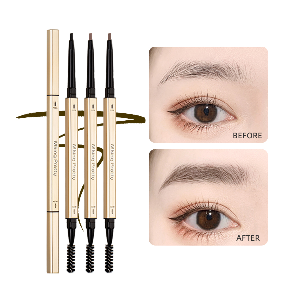 Eyebrow Pomade Pencil - 5-Farben-Augenbrauenstift, Make-up für Frauen, Doppelkopf-Augenbrauenstift, langlebig,