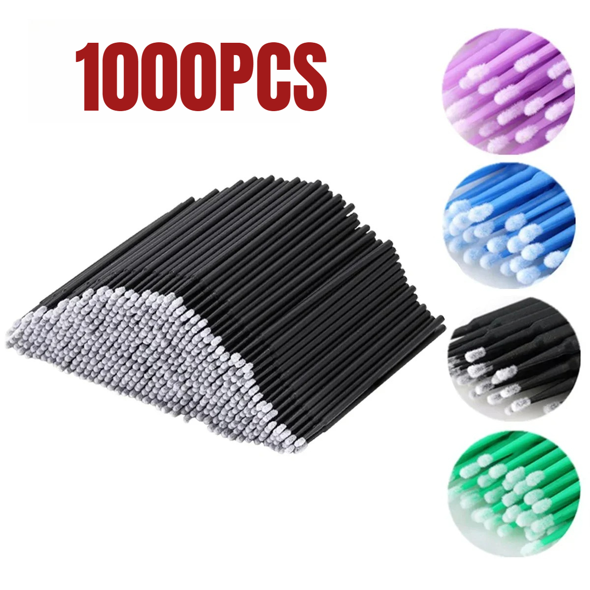 Beauty Makeup Brands - 1000/500PCS Wimpern Reinigung Pinsel Hoch Bunte