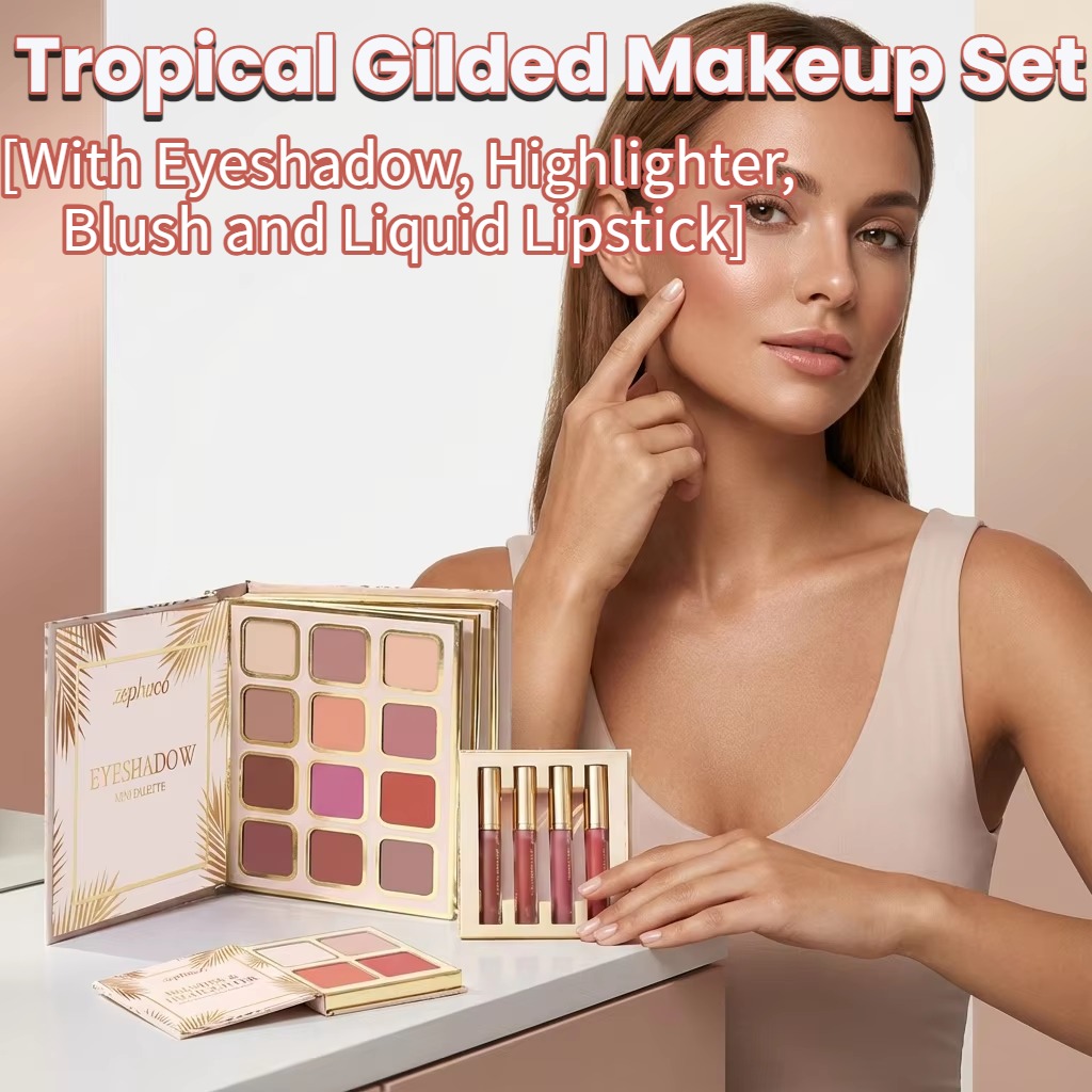 Beauty Book Makeup Kit - Tropisches Vergoldetes Make-up-Set: All-in-One Augen- und