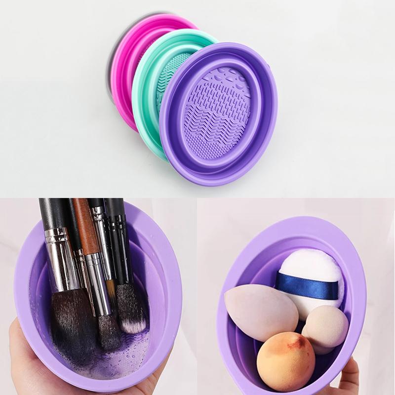 Beauty Makeup Brands - Weiche Silikon Make-Up Pinsel Reiniger Falten
