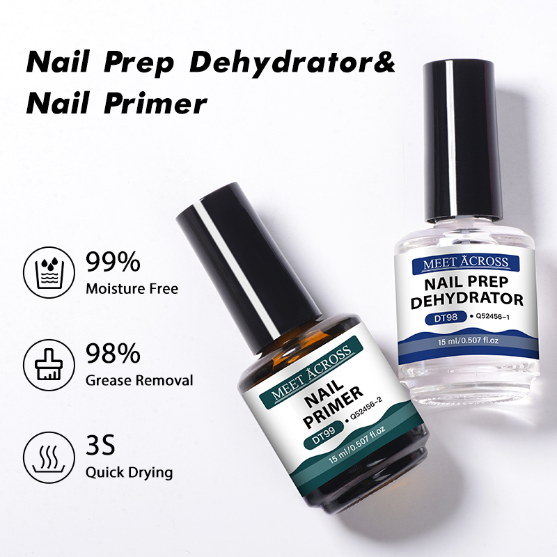 Nail Dehydrator Primer - 2 Stück 15ml Nagel-Primer Nagelvorbereitung Dehydrator-Set