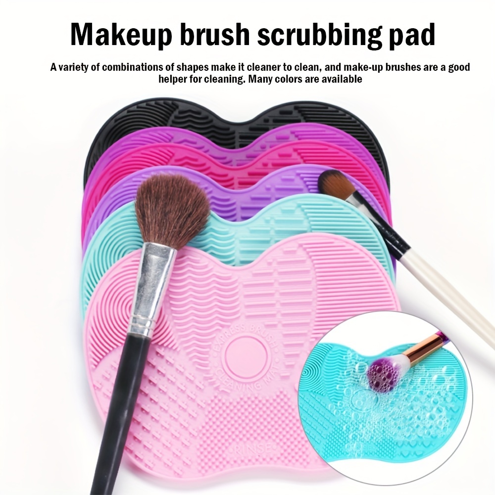 Beauty Makeup Brands - Apfelförmiges Silikon-Reinigungspad für Make-up-Pinsel – effiziente,