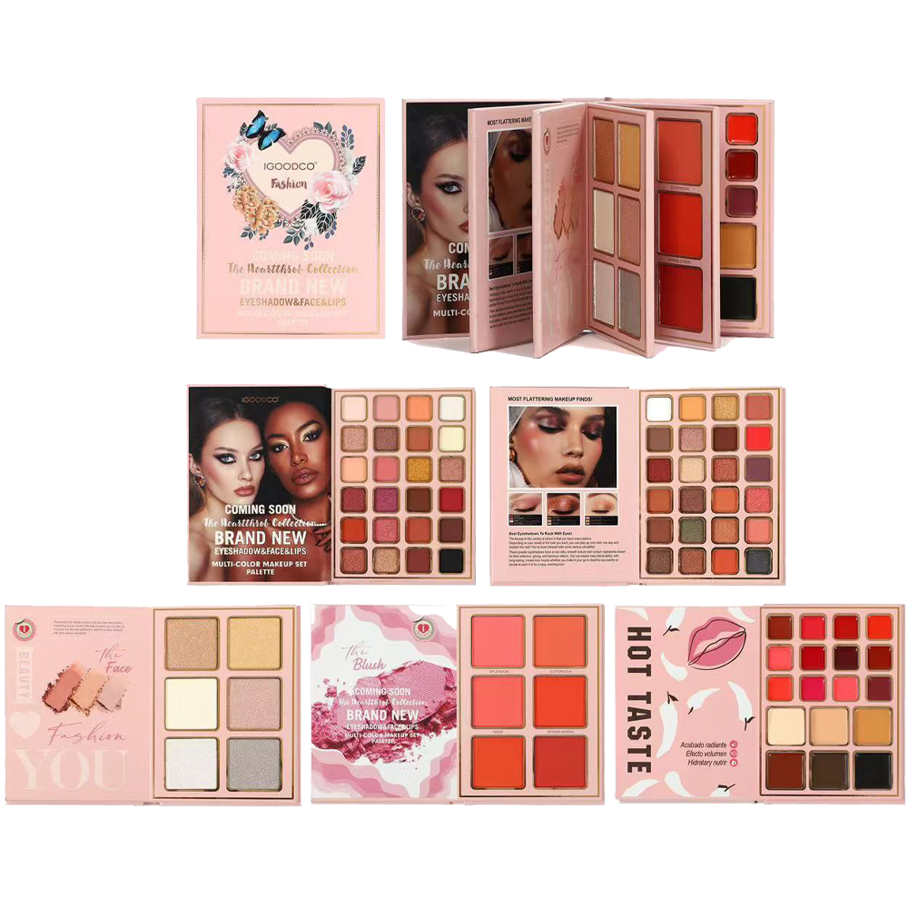 Beauty Book Makeup Kit - 78-Farben-Glitzer-Lidschatten-Palette, matt, wasserfest, Bookish-Lidschatten-Palette, Kollektion Rouge,