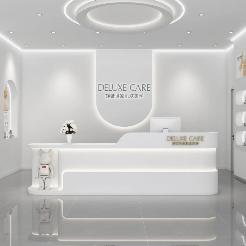 Beauty Makeup Institute - # Moderner Schminktisch, Schönheitsinstitut-Theke, Kirchenempfangstresen, Schönheitssalon-Rezeption,