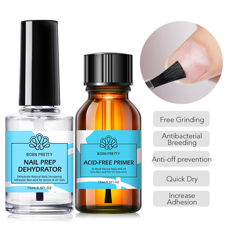 Nail Dehydrator Primer - BORN PRETTY 2er-Set 15ml Nagel-Primer &