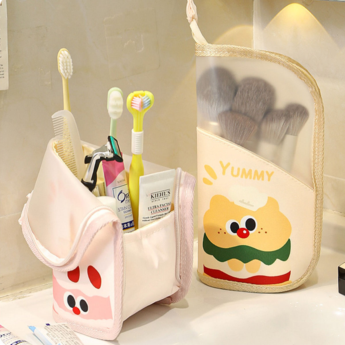 Beauty Preservation Makeup Bag - 1 Stück Kosmetiktasche Reise-Standtasche Make-up-Organizer für