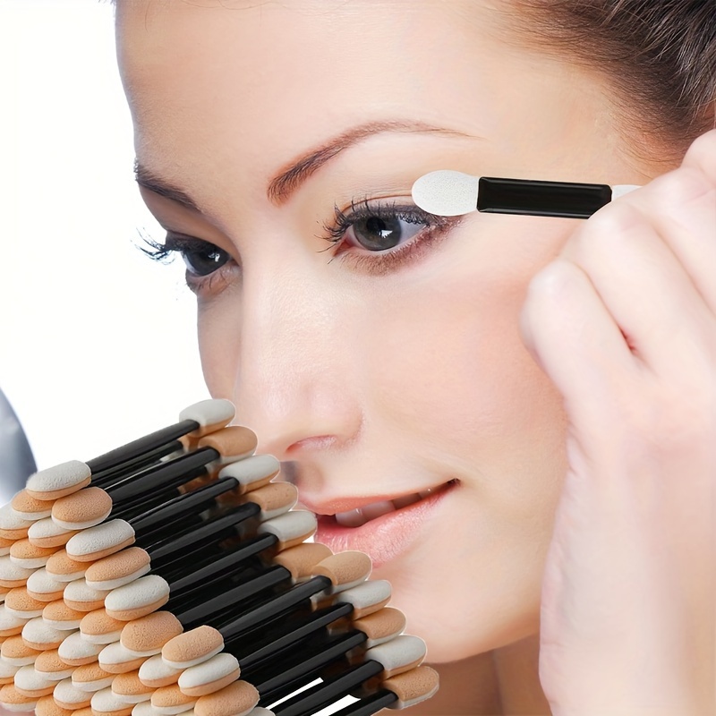 Beauty Makeup Brands - 5/10 Stück Lidschatten-Applikator, Einweg-Lidschatten-Applikator, doppelseitiger Lidschattenpinsel,