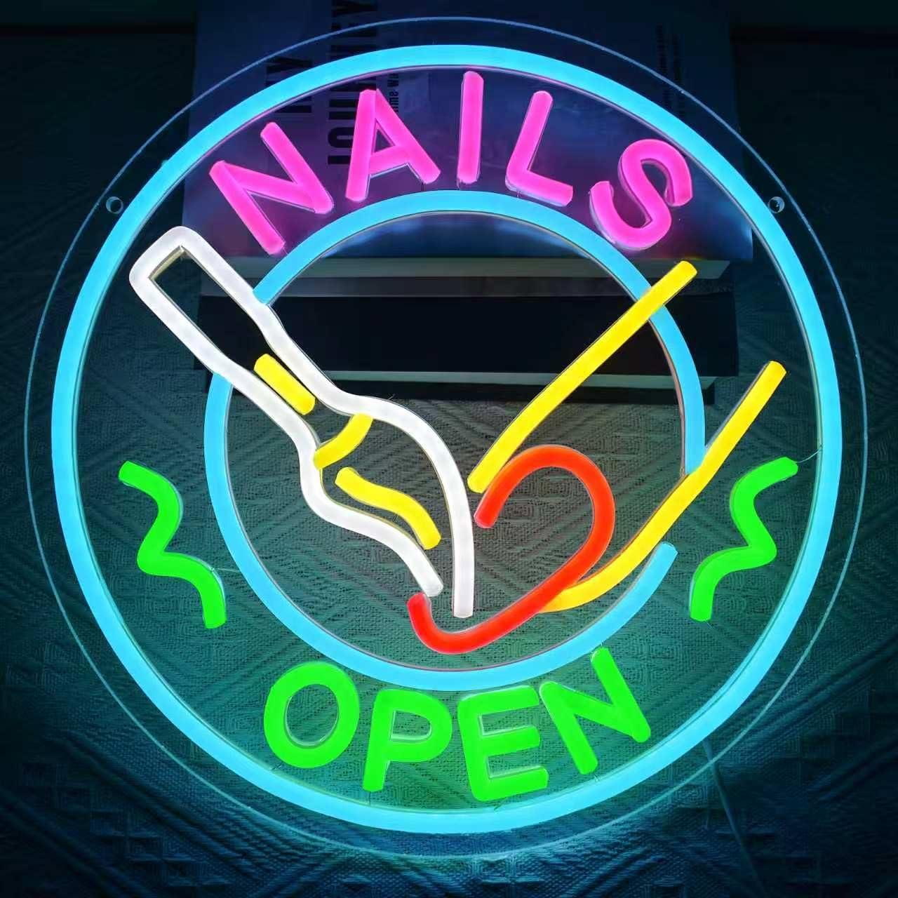 Nails Open Neonschild USB-dimm – Beauty Makeup Shop Bewertung und Preis