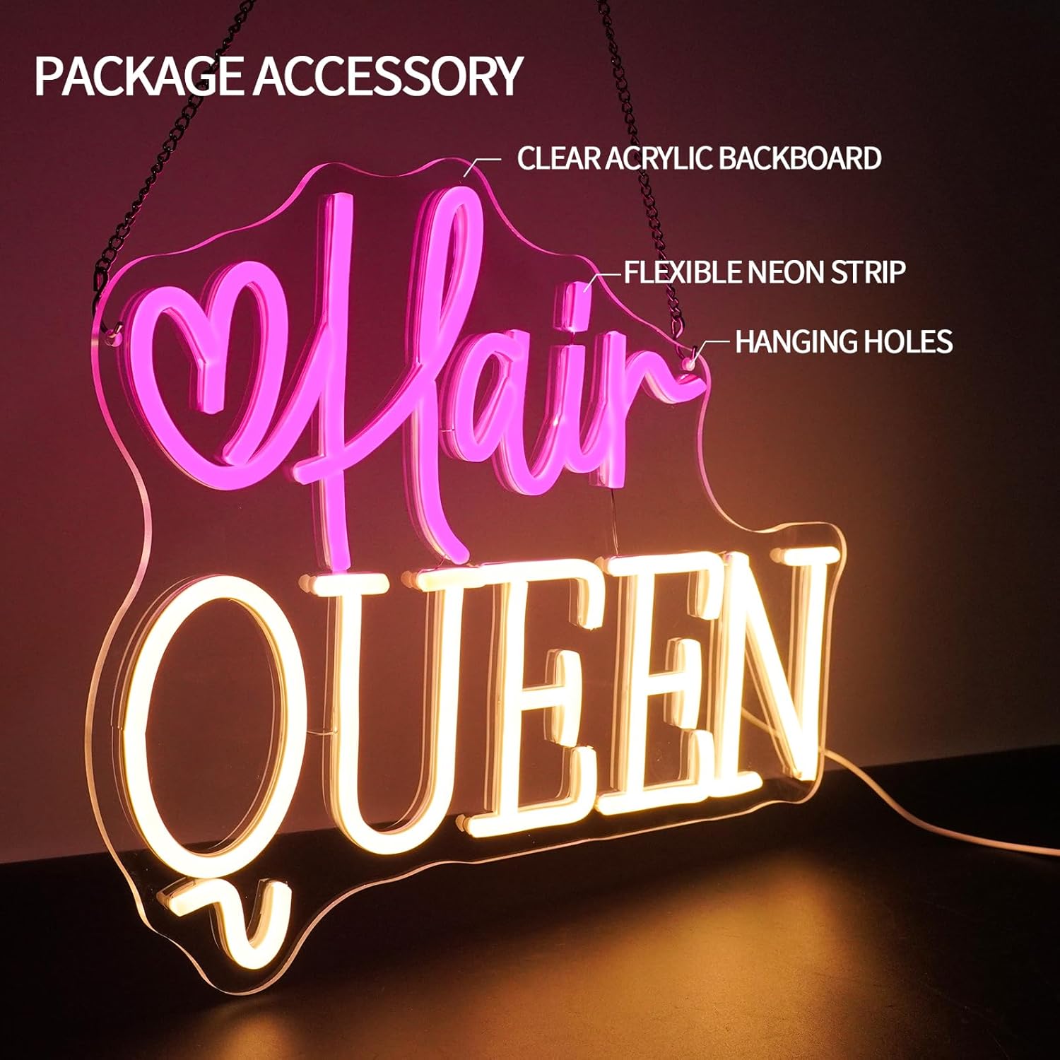 Hair Queen Neonschild USB-Betr – Beauty Queen Makeup Studio Bewertung und Preis