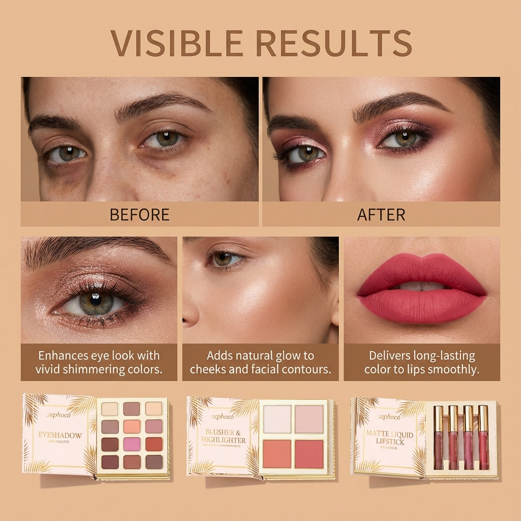 Tropisches Vergoldetes Make-up – Beauty Book Makeup Kit Bewertung und Preis